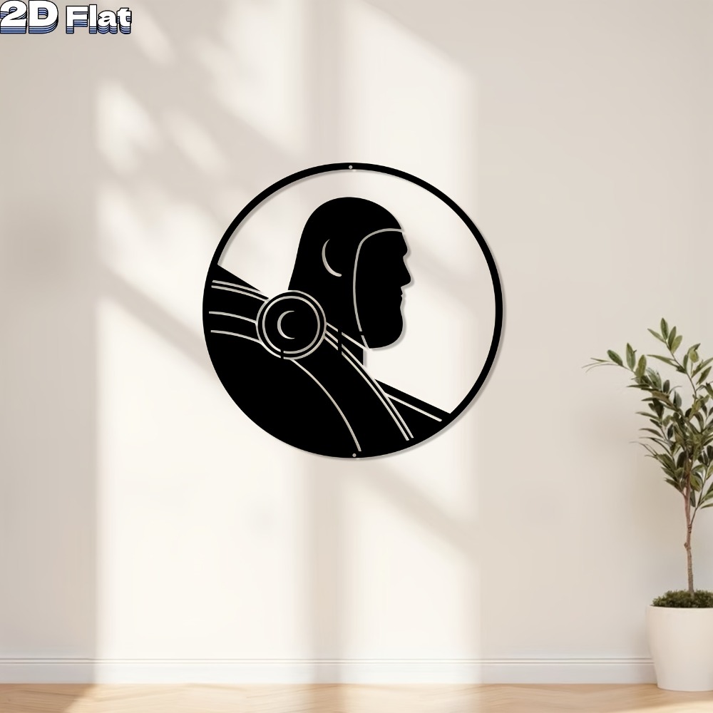 Office Tech For Home - Moderne Roboter-Aluminium-Wandkunst Wetterfest Rostfrei Innen- und