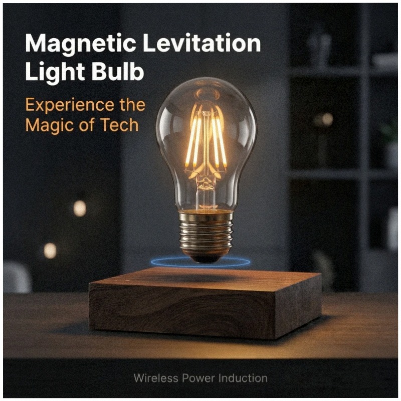 Office Technician - Magnetisch Schwebende Kabellose LED-Glühbirne Schreibtischlampe für