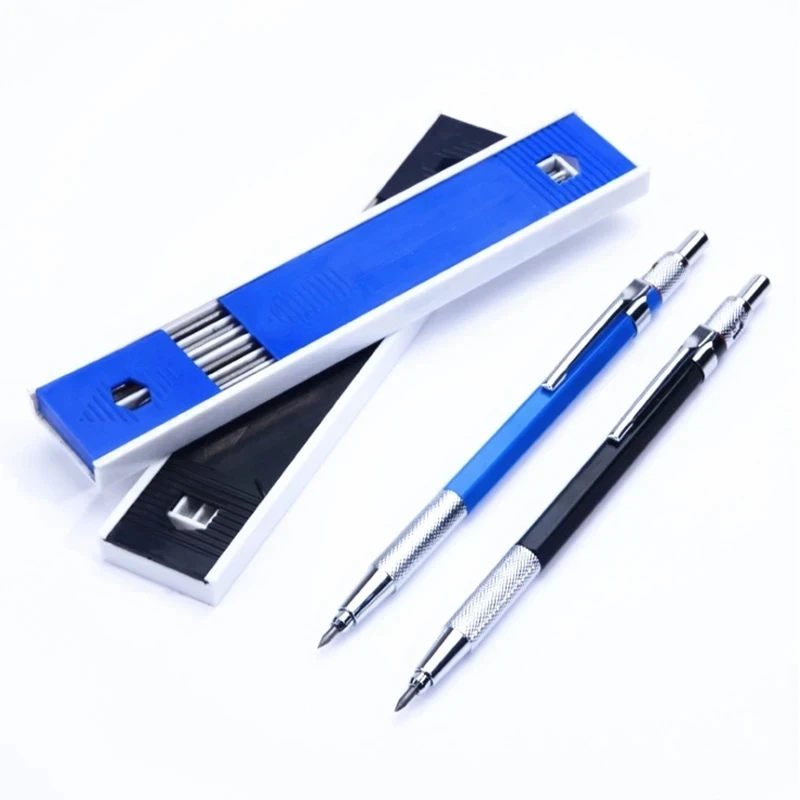 Office Technician - 2,0 mm Druckbleistift-Set, 2B, blau/schwarze Mine,